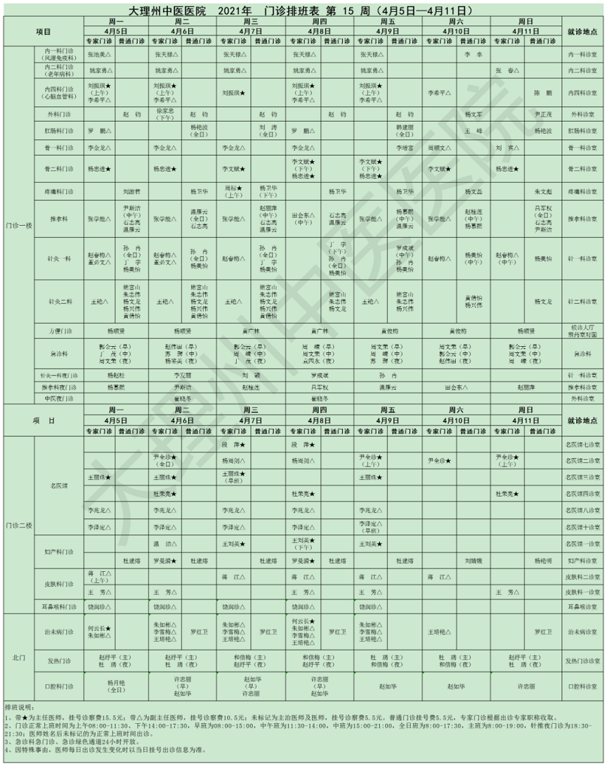 医院15周排班（4.5-11）.png